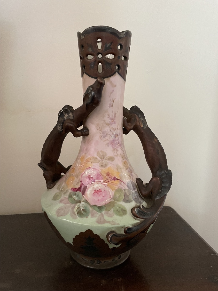 Art Nouveau Vase Made Of Limoges Porcelain -photo-4