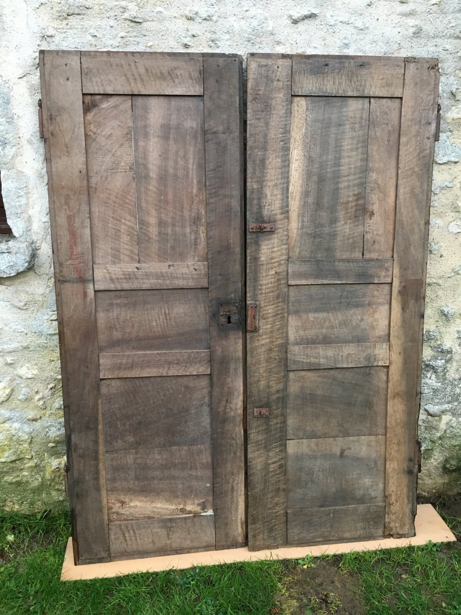 Woodwork Doors In Walnut Louis XIV-photo-2