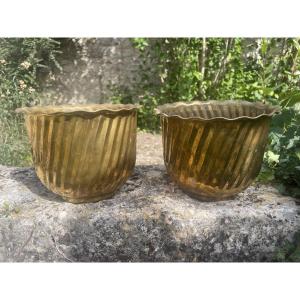 Cache pot en laiton