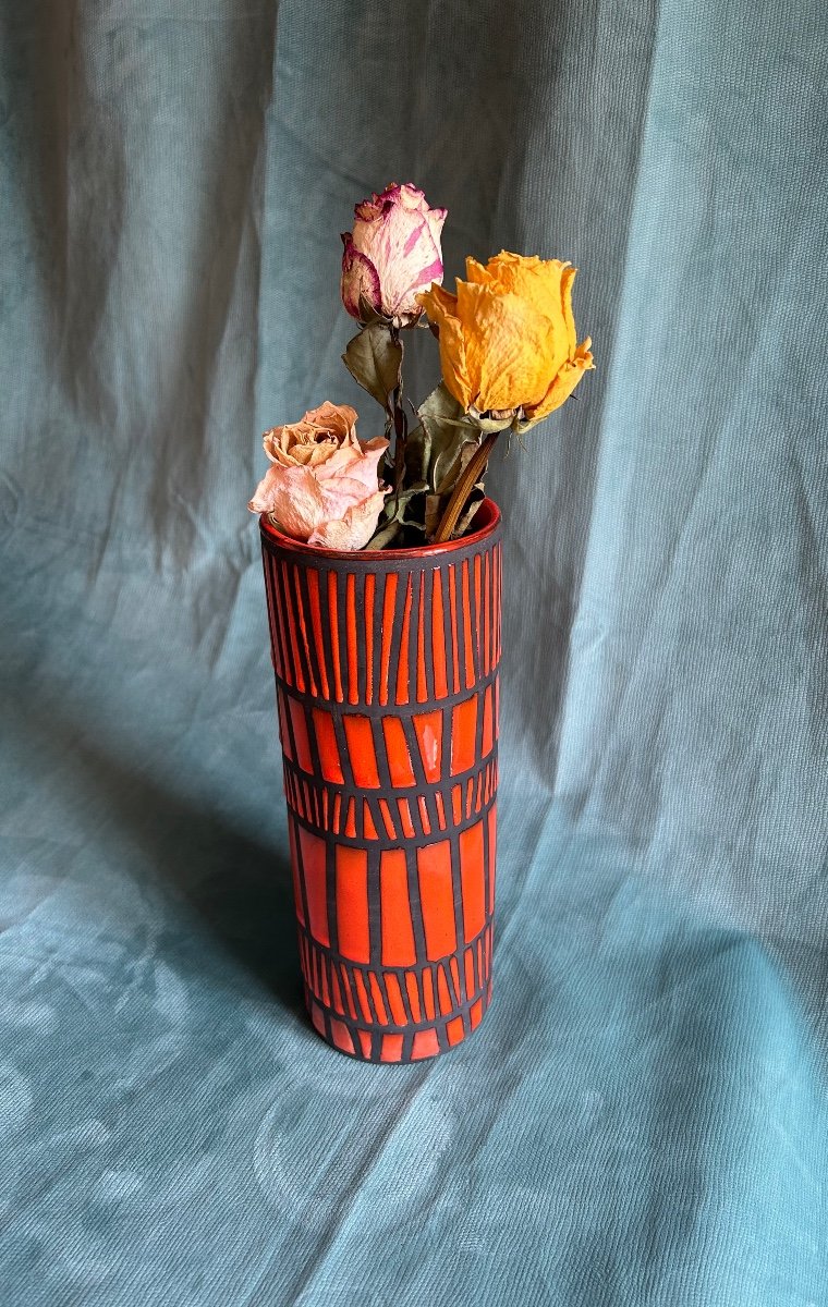Roller Vase By Roger Capron