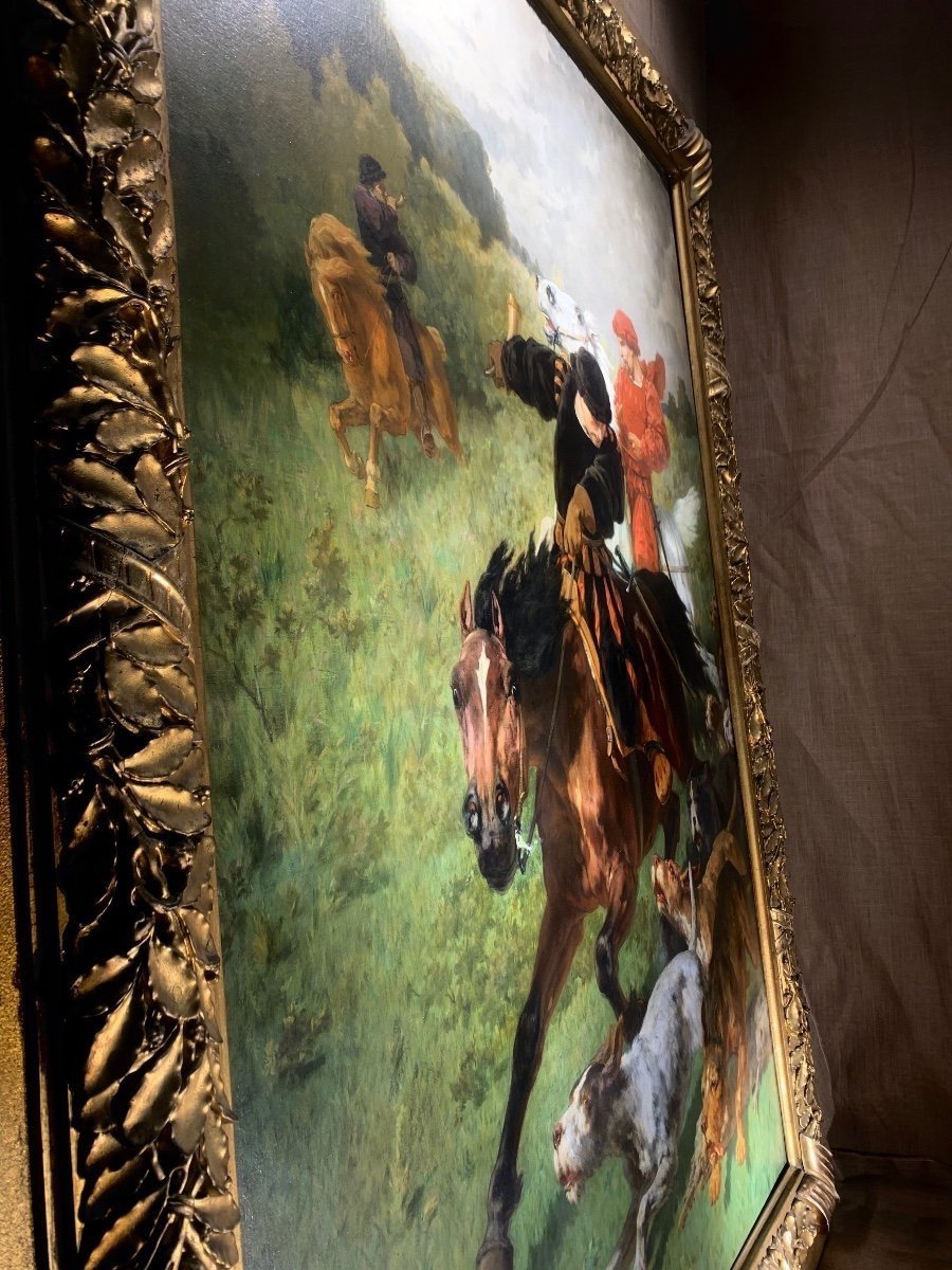 Evariste Luminais, « Chasseurs Du XVIe » Exposé A L’exposition Universelle-photo-4