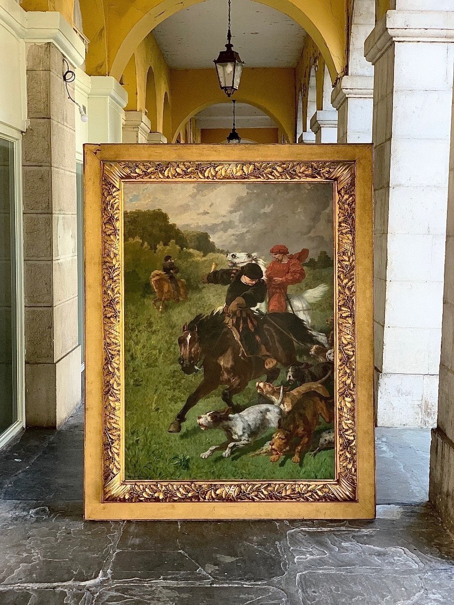 Evariste Luminais, « Chasseurs Du XVIe » Exposé A L’exposition Universelle