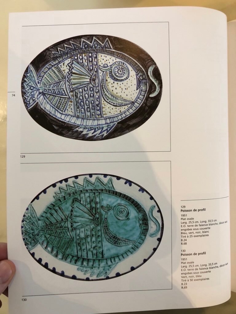 Pablo Picasso - Plat Poisson De Profil Ar130-photo-2
