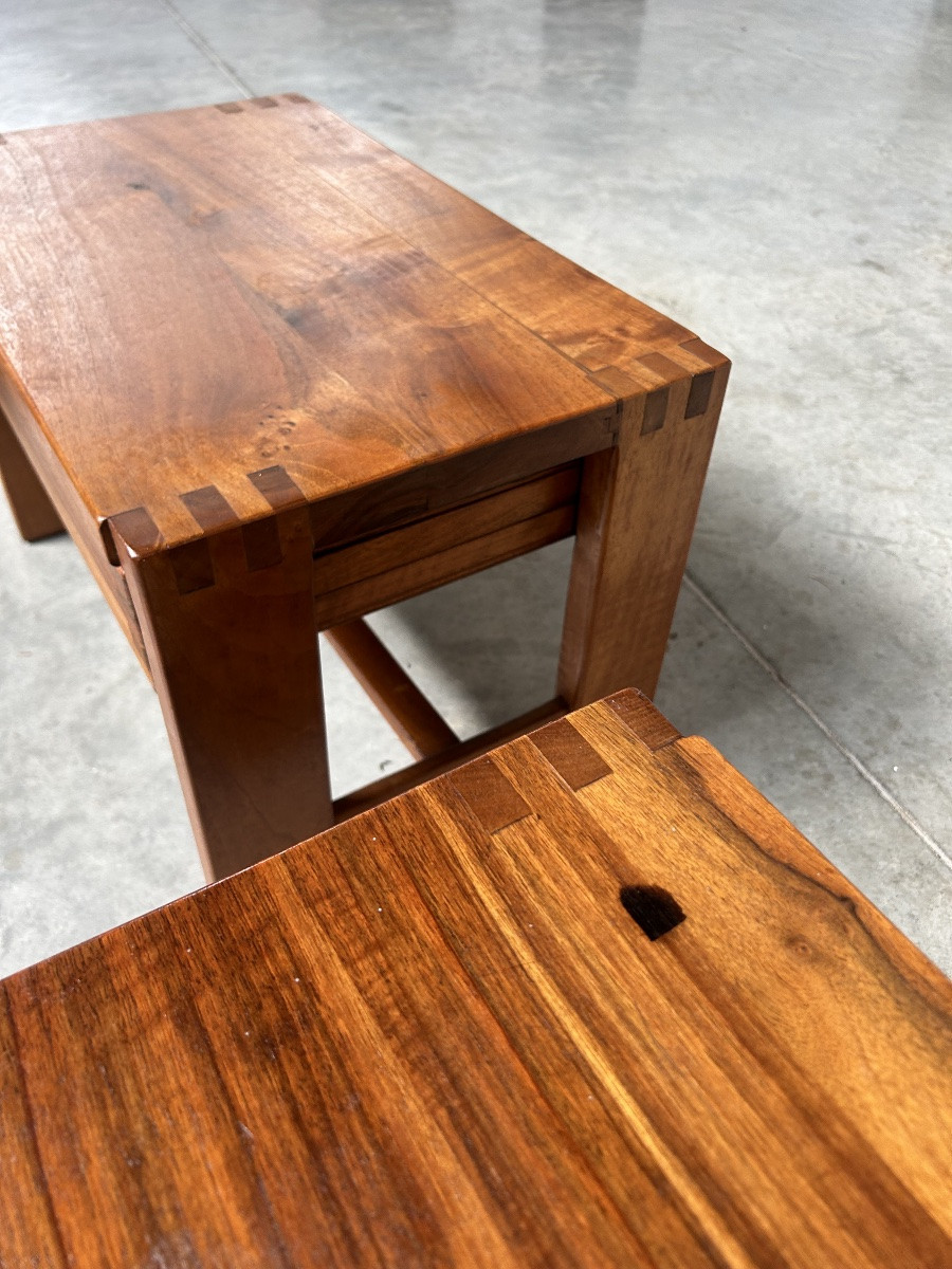 Pierre Chapo - Paire De Tables De Chevet-photo-1