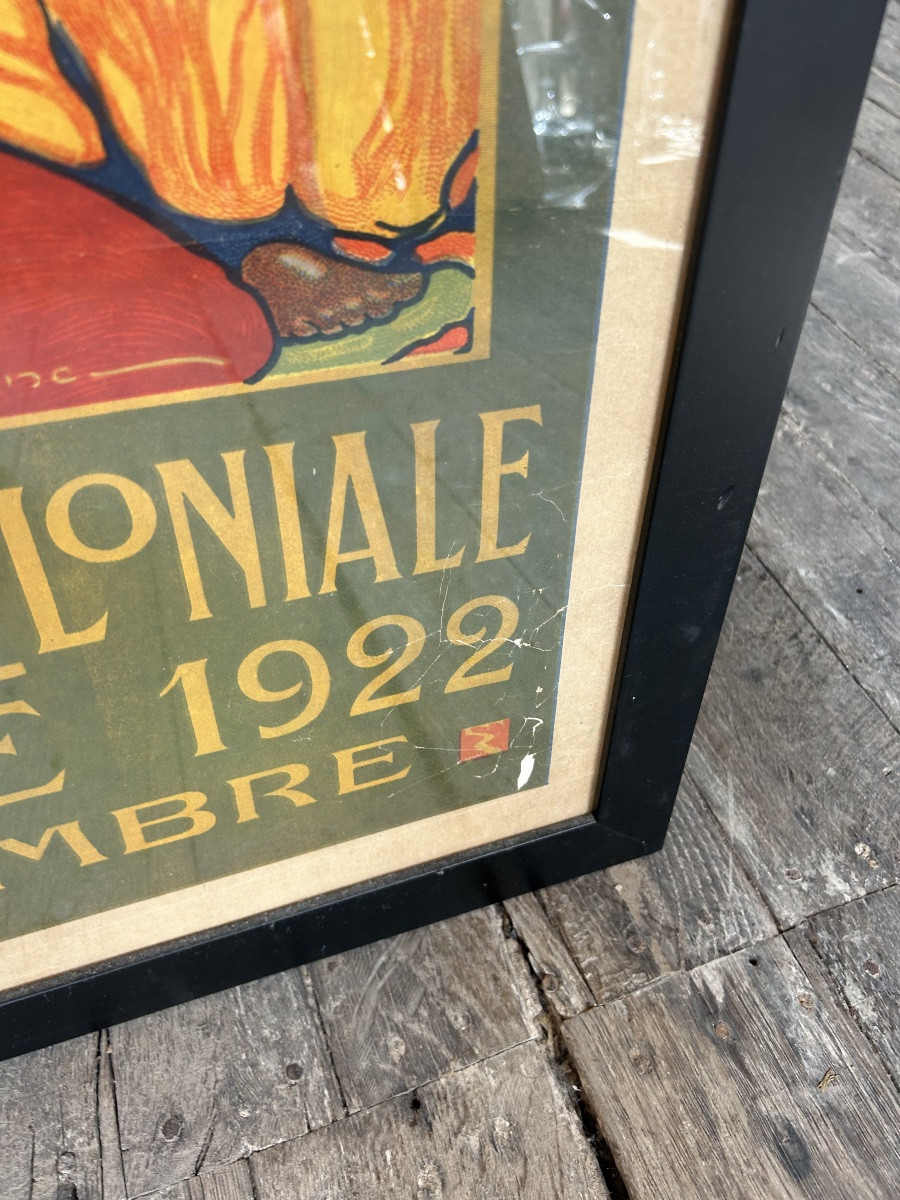 Old Poster National Colonial Exhibition Marseille 1922 -photo-2