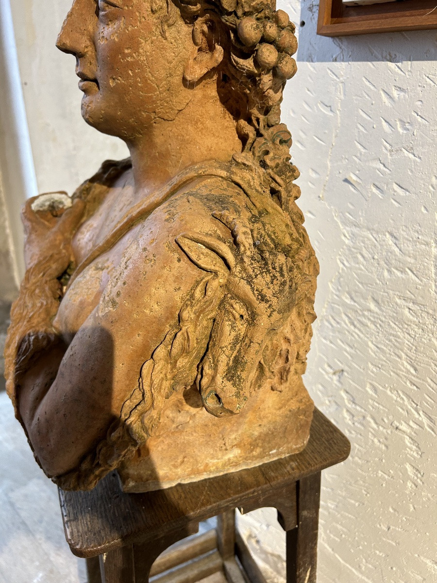 Terracotta Bust, Late 19th Century-photo-3