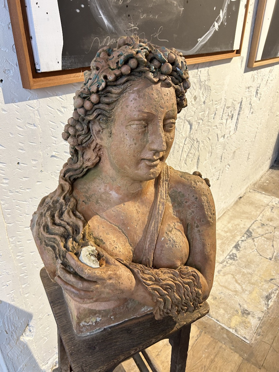 Terracotta Bust, Late 19th Century-photo-1