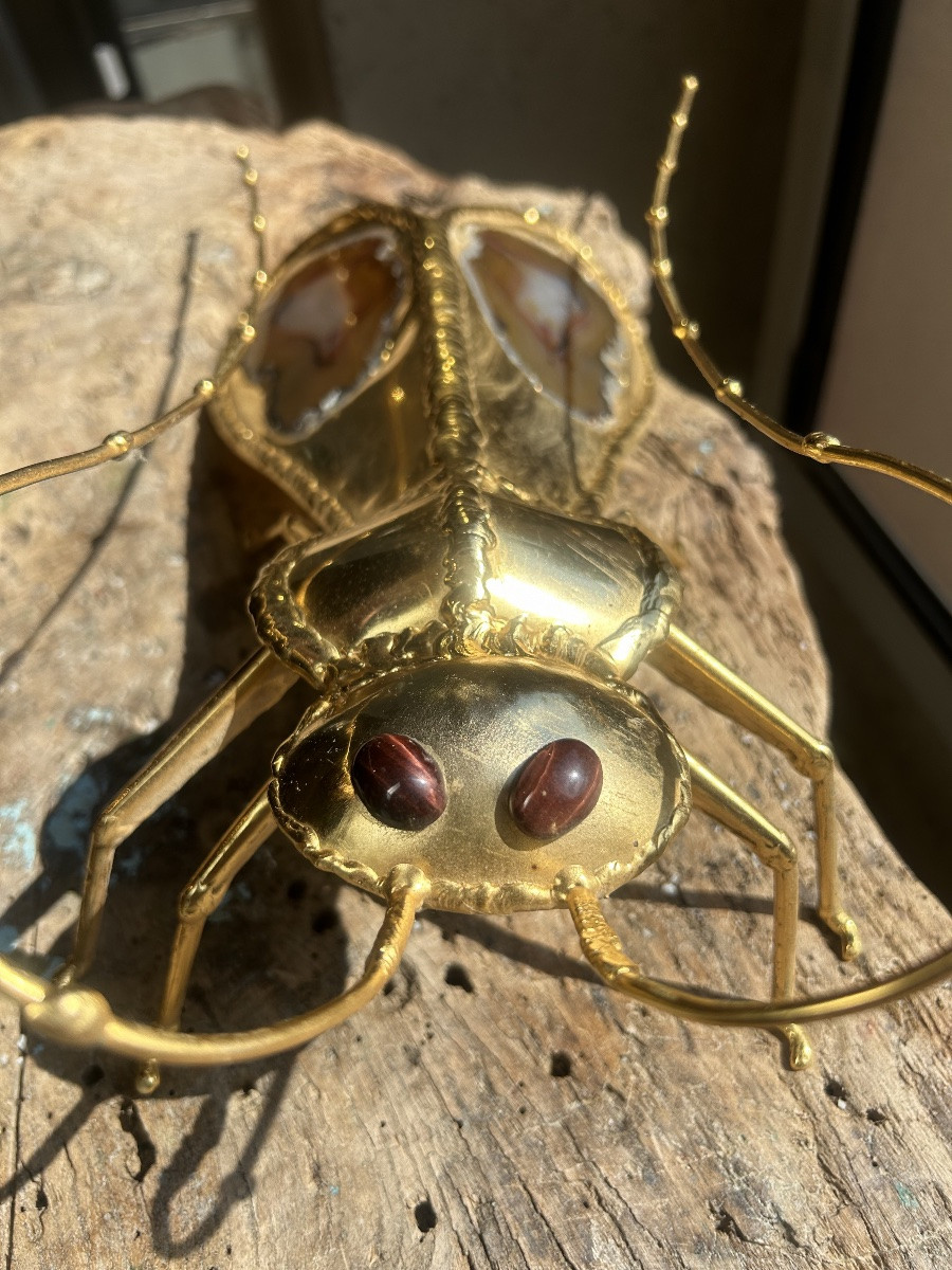 Henri Fernandez - Paire de lampes ou appliques modèle Sauterelles-photo-1