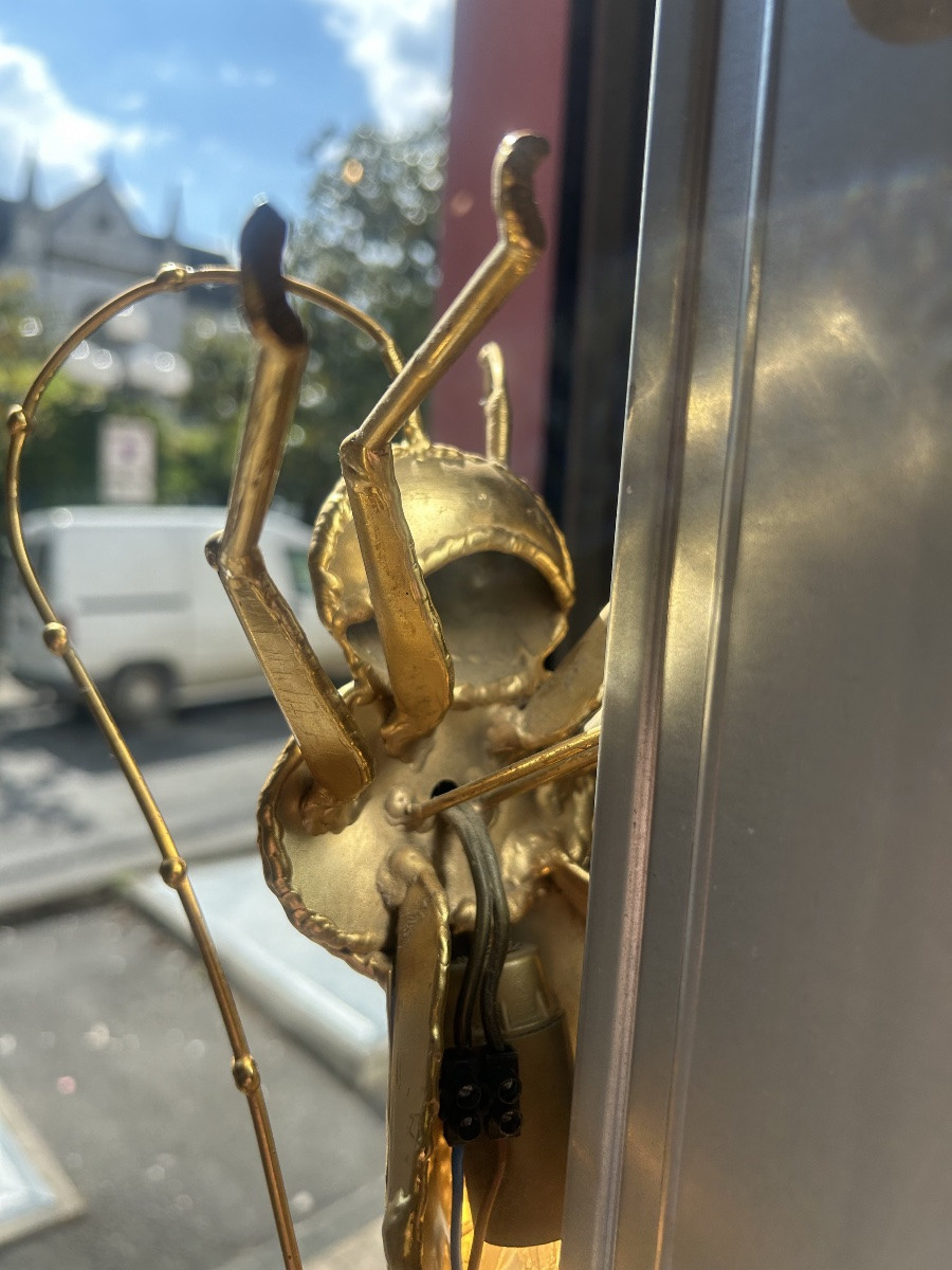 Henri Fernandez - Paire de lampes ou appliques modèle Sauterelles-photo-4