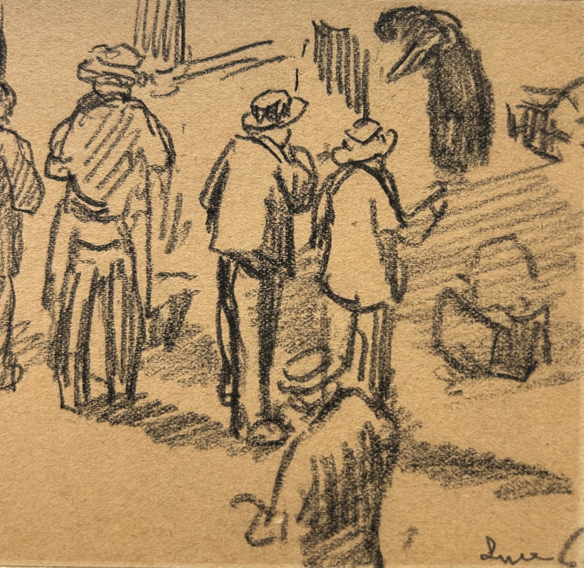 Maximilien Luce - Preparatory Drawing “la Rue Des Abbesses” 1896-photo-3