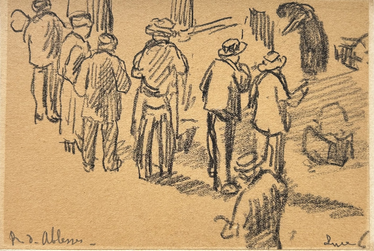 Maximilien Luce - Preparatory Drawing “la Rue Des Abbesses” 1896
