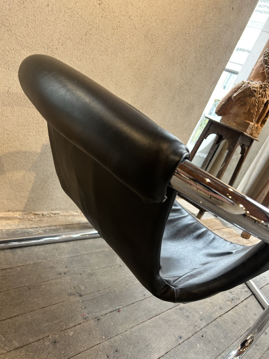 Paire de Fauteuils en cuir Orbita de Duncan & Dave Dickinson-photo-1
