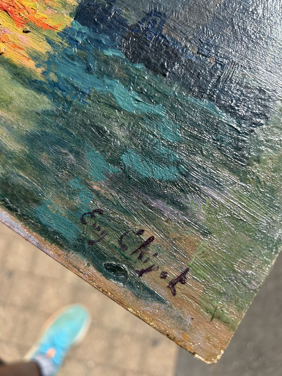 Impressionist Sunset By Eugene Chigot-photo-2
