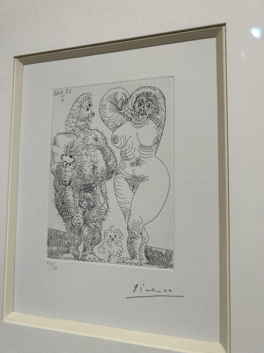 Pablo Picasso “large Couple And Small Dog, Hairy”-photo-4
