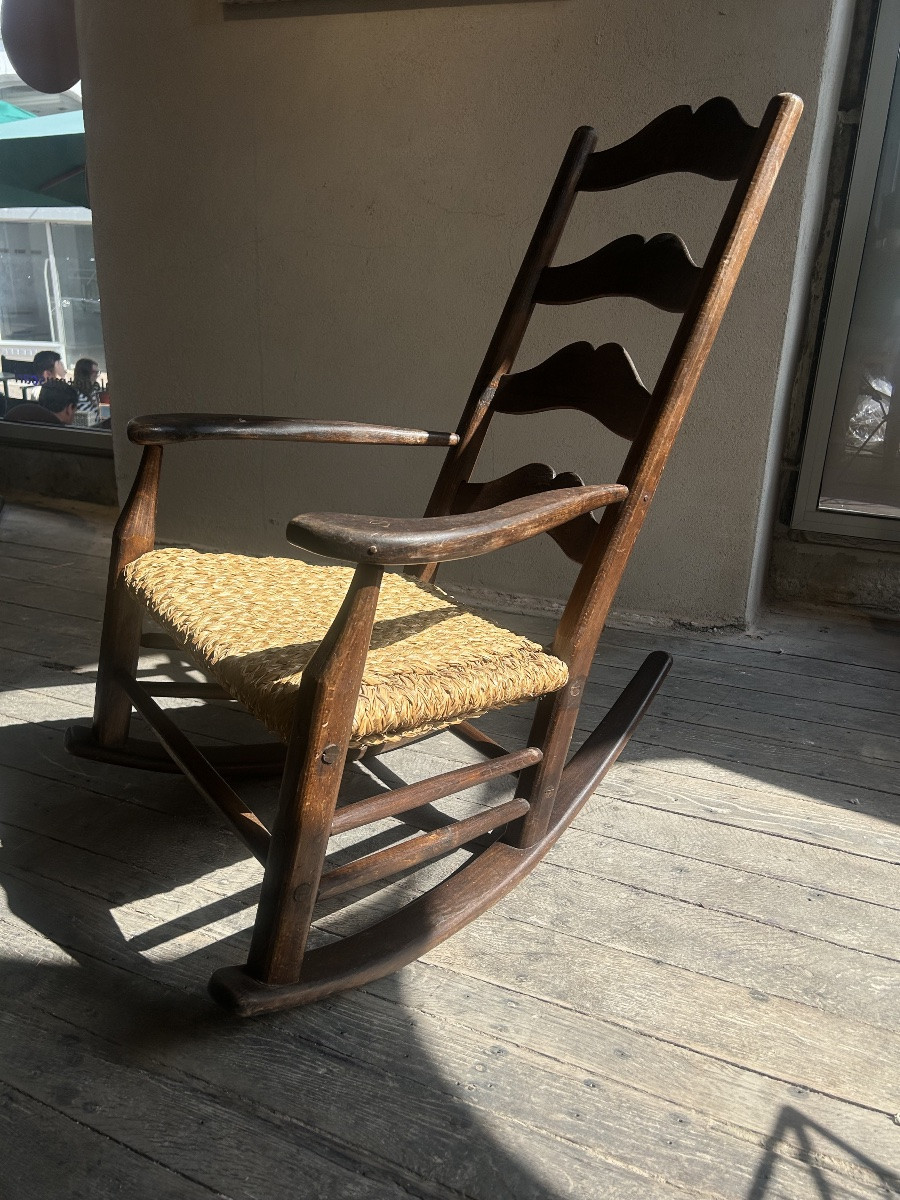 Rocking chair brutaliste art populaire -photo-2