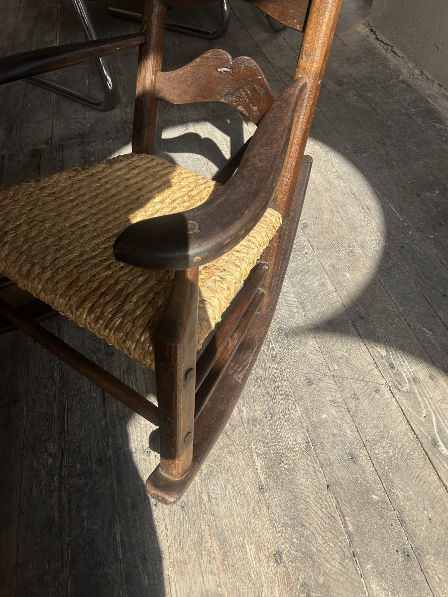 Rocking chair brutaliste art populaire -photo-3