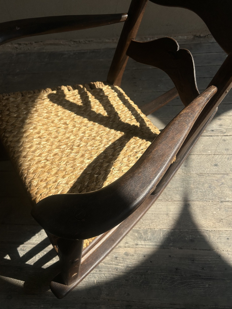 Rocking chair brutaliste art populaire -photo-3