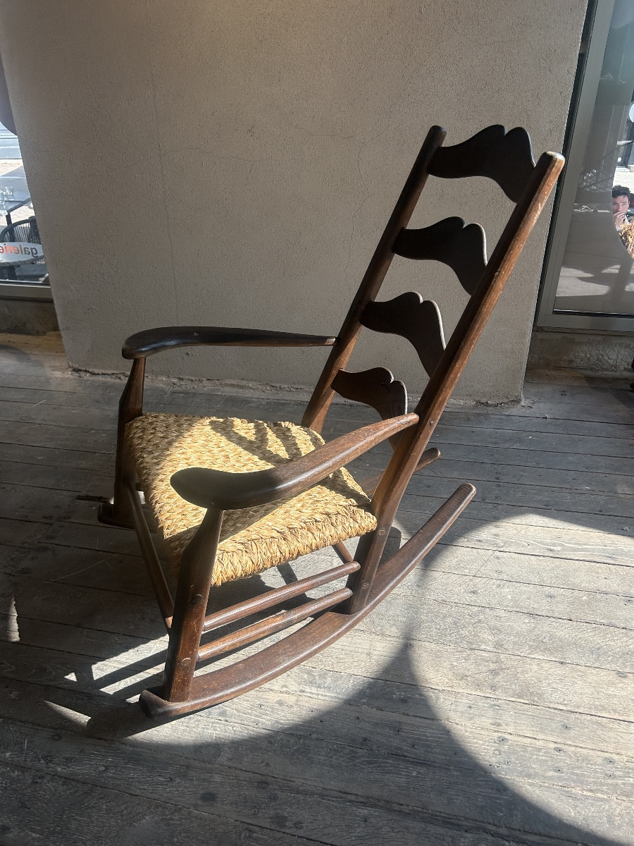 Rocking chair brutaliste art populaire -photo-4
