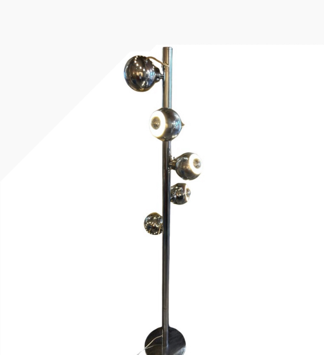 Rare Magnetic Eyeball Floor Lamp By Goffredo Reggiani-photo-6