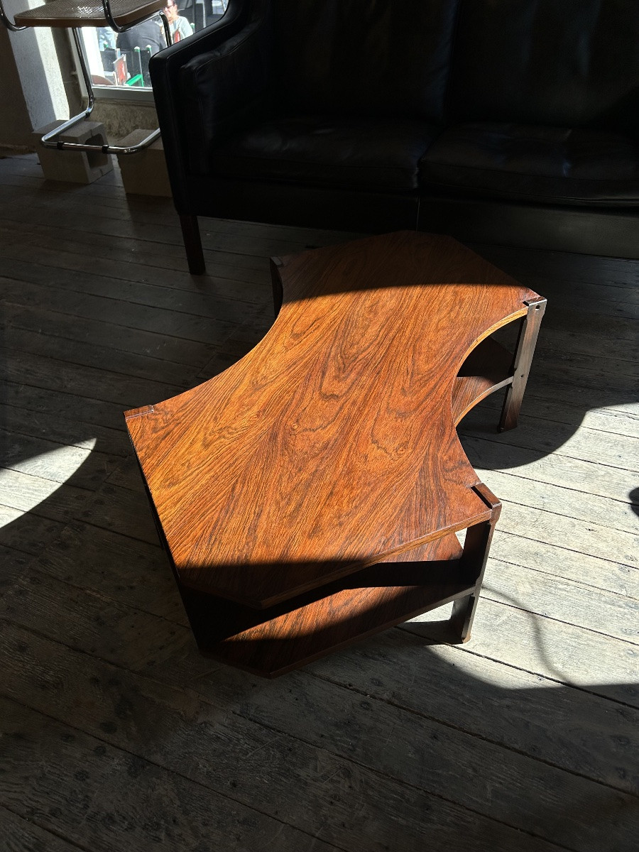 Table basse en palissandre de Sormani, Italie 1960-photo-3