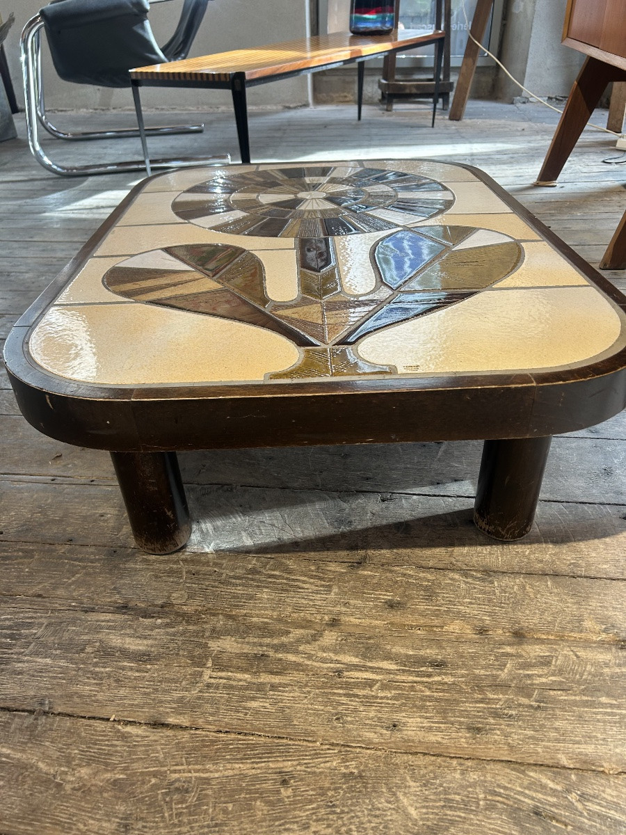 Roger Capron - Flower Coffee Table 1950-photo-4