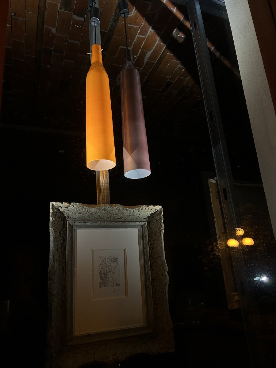 Alessandro Pianon - Pair Of Murano Pendant Lights By Vistosi-photo-3