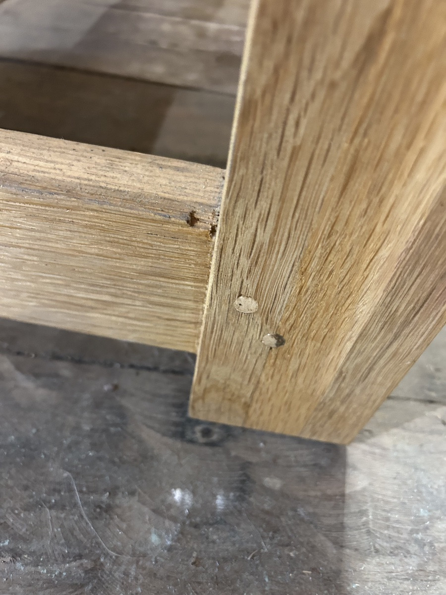 Table et banc en chêne blond-photo-4