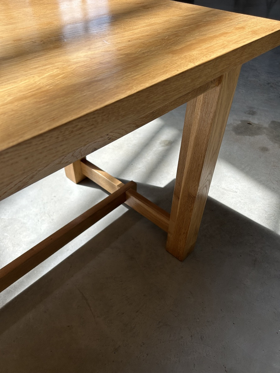 Table et banc en chêne blond-photo-5