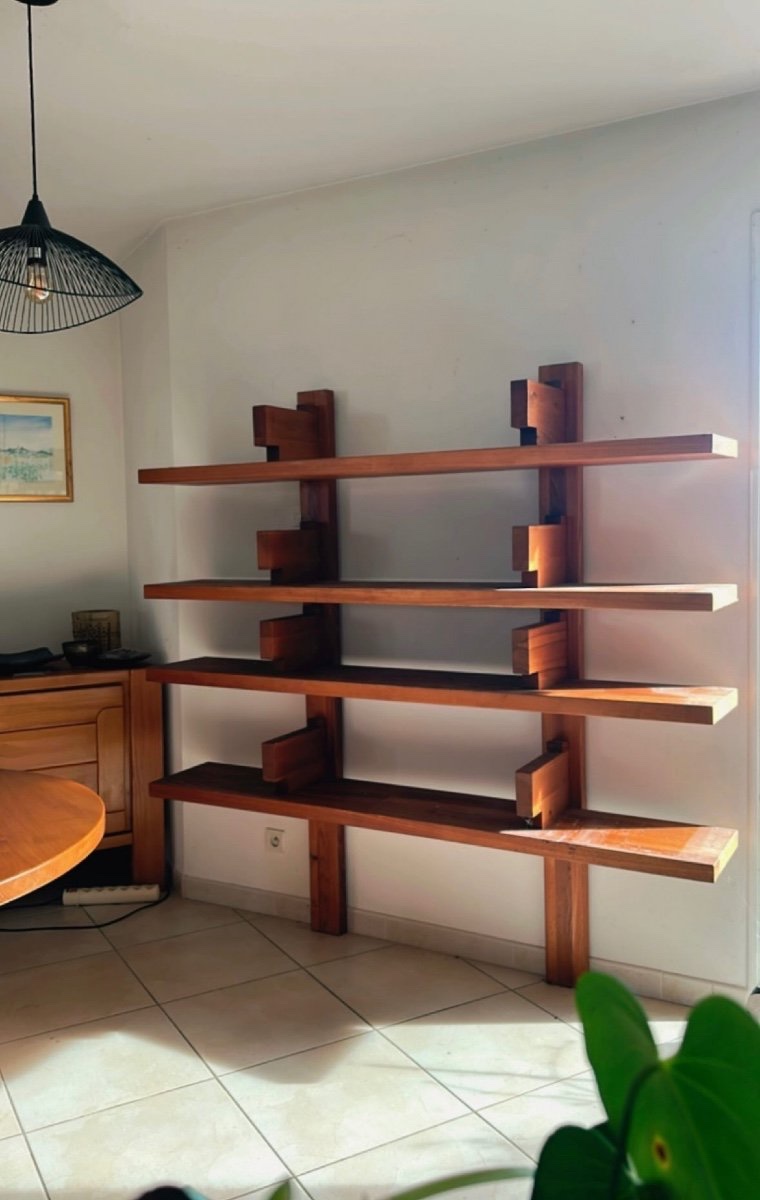 Pierre Chapo Library B17 Elm Wood 1960-photo-2