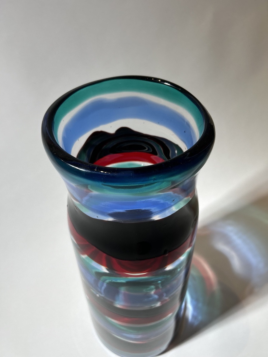 Fulvio Bianconi, Rare vase Monumental Fasce Orizzontali, modèle 3839-photo-2