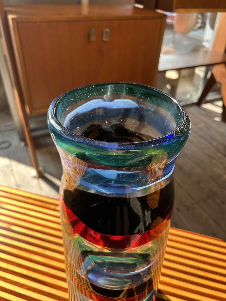 Fulvio Bianconi, Rare vase Monumental Fasce Orizzontali, modèle 3839-photo-5