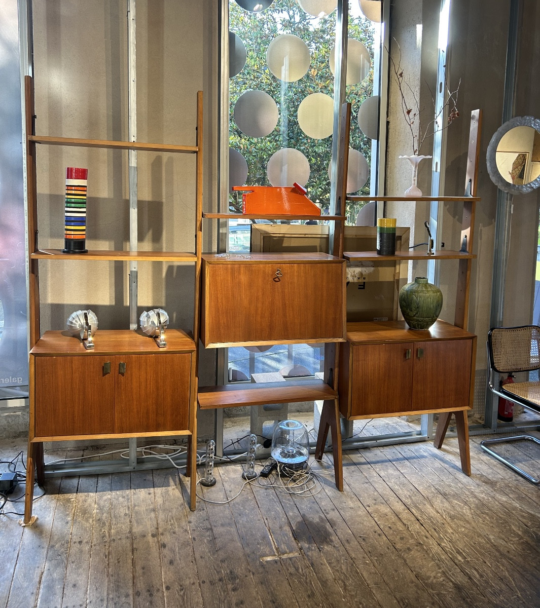 Modular Italian Teak Bookcase, 1970