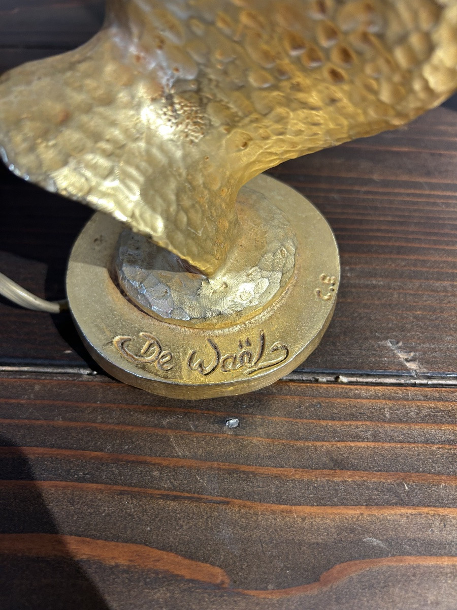 Paire de lampes de Nicolas de Wael en bronze doré -photo-3