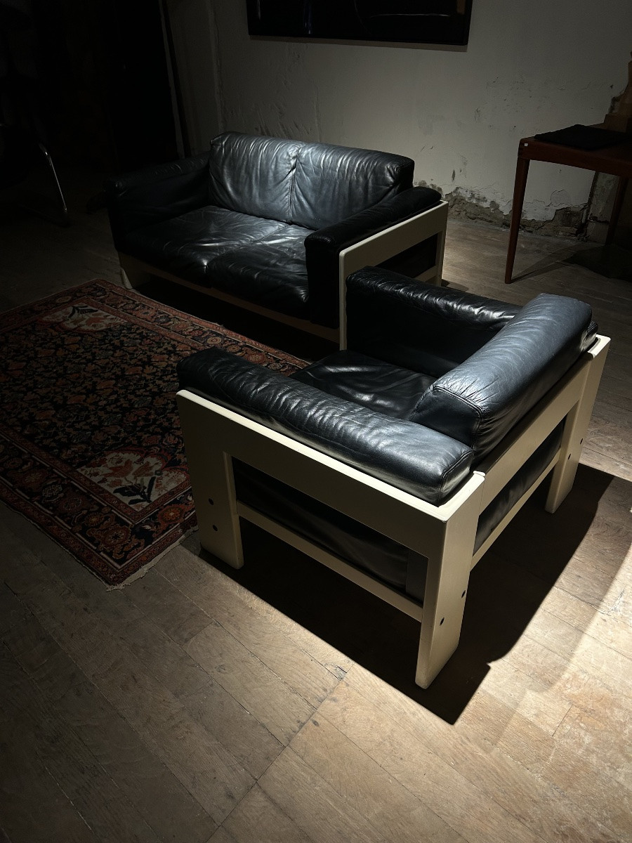 Canapé et fauteuil Bastiano de Afra & Tobia Scarpa-photo-2