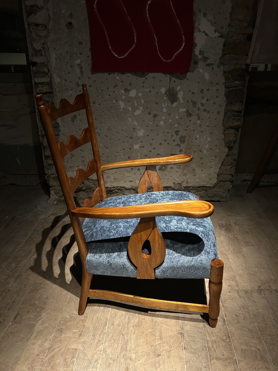 Paolo Buffa - Paire de fauteuils et table basse, 1950-photo-3