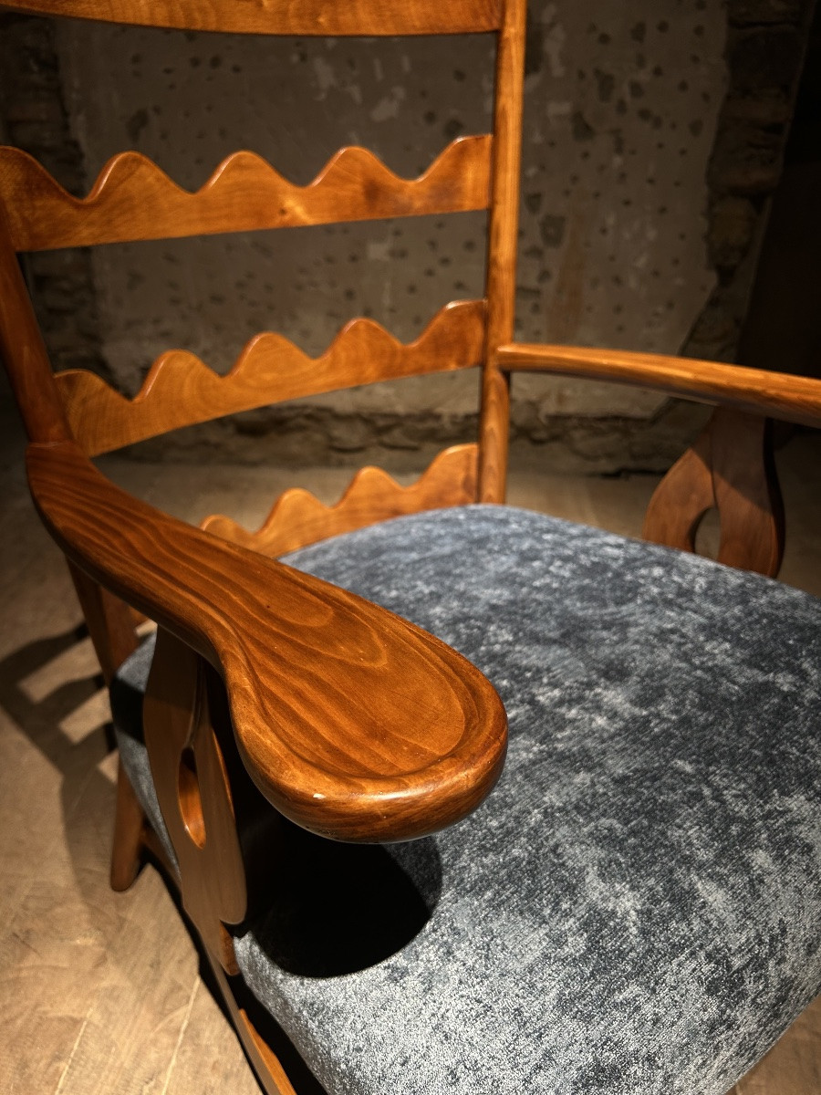 Paolo Buffa - Paire de fauteuils et table basse, 1950-photo-4