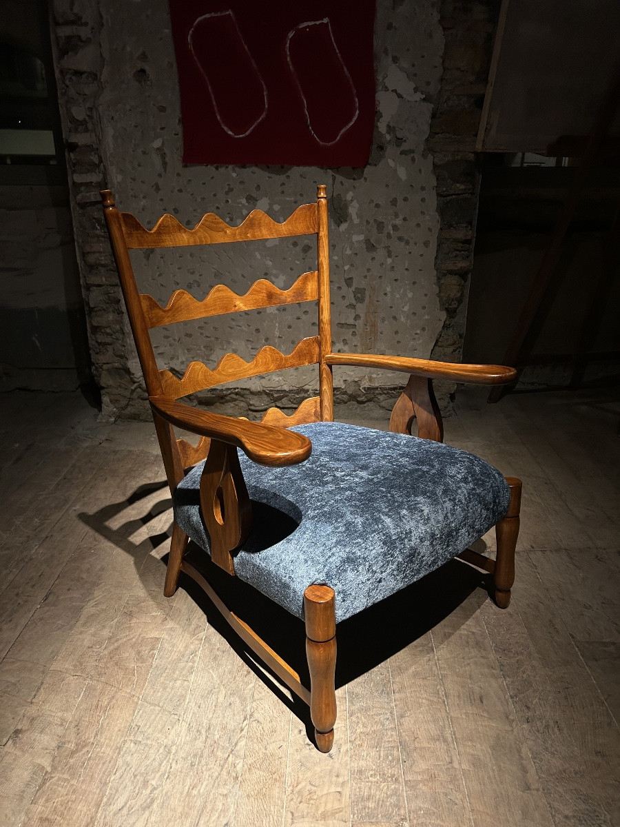 Paolo Buffa - Paire de fauteuils et table basse, 1950-photo-5