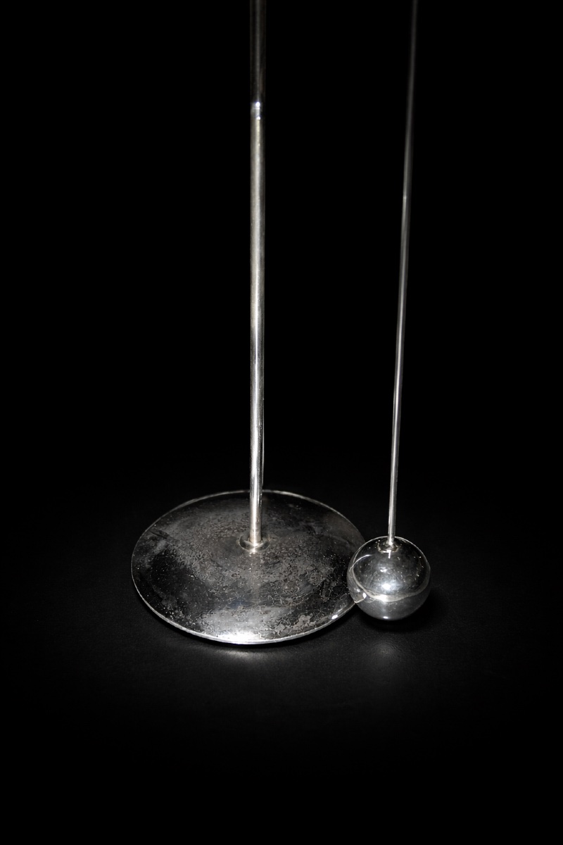 François Colette - Mobile stabile en acier chromé circa 1965-photo-2