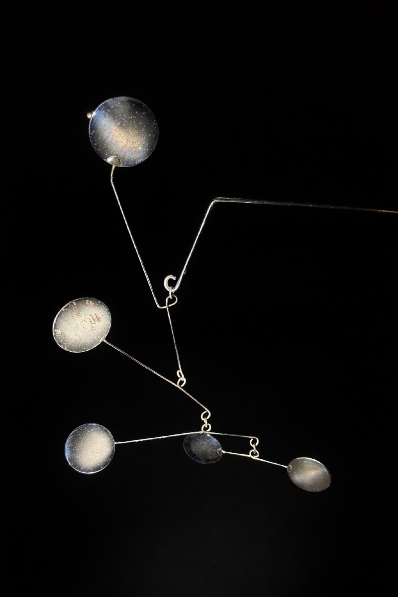 François Colette - Mobile stabile en acier chromé circa 1965-photo-3