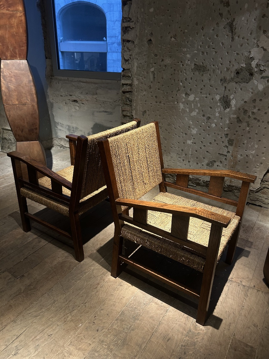 Francis Jourdain - Pair Of Armchairs Circa 1920-photo-3