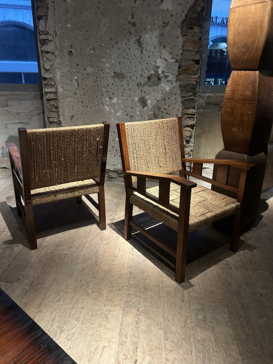 Francis Jourdain - Pair Of Armchairs Circa 1920-photo-4