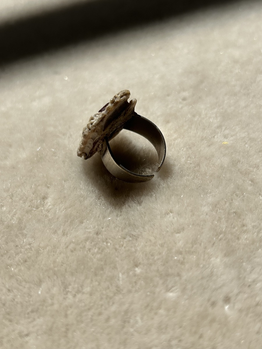 Line vautrin - Bague en talosel et miroir circa 1960-photo-2