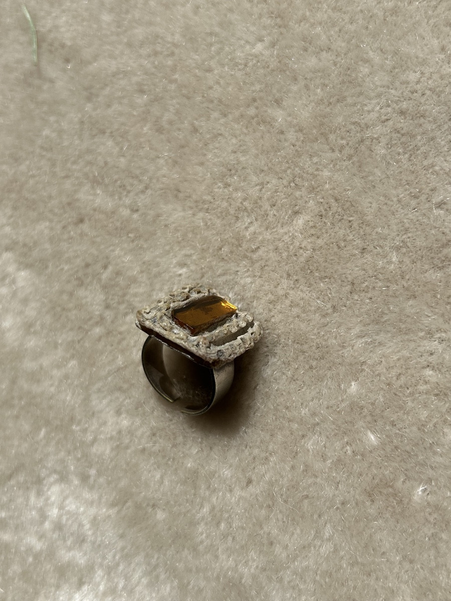Line vautrin - Bague en talosel et miroir circa 1960-photo-4