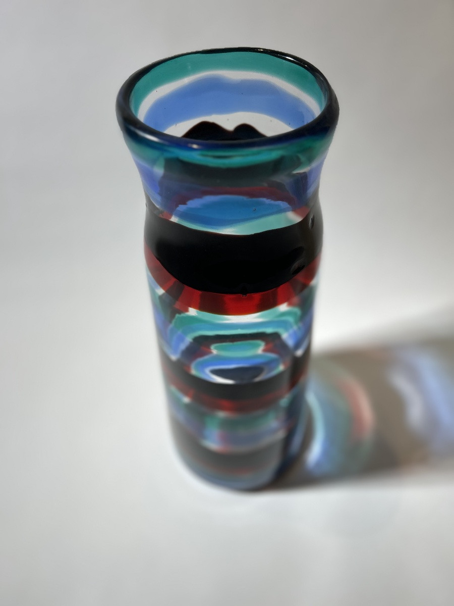 FULVIO BIANCONI, RARE VASE MONUMENTAL FASCE ORIZZONTALI, MODÈLE 3839-photo-3