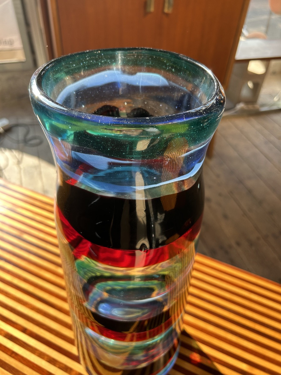 FULVIO BIANCONI, RARE VASE MONUMENTAL FASCE ORIZZONTALI, MODÈLE 3839-photo-7