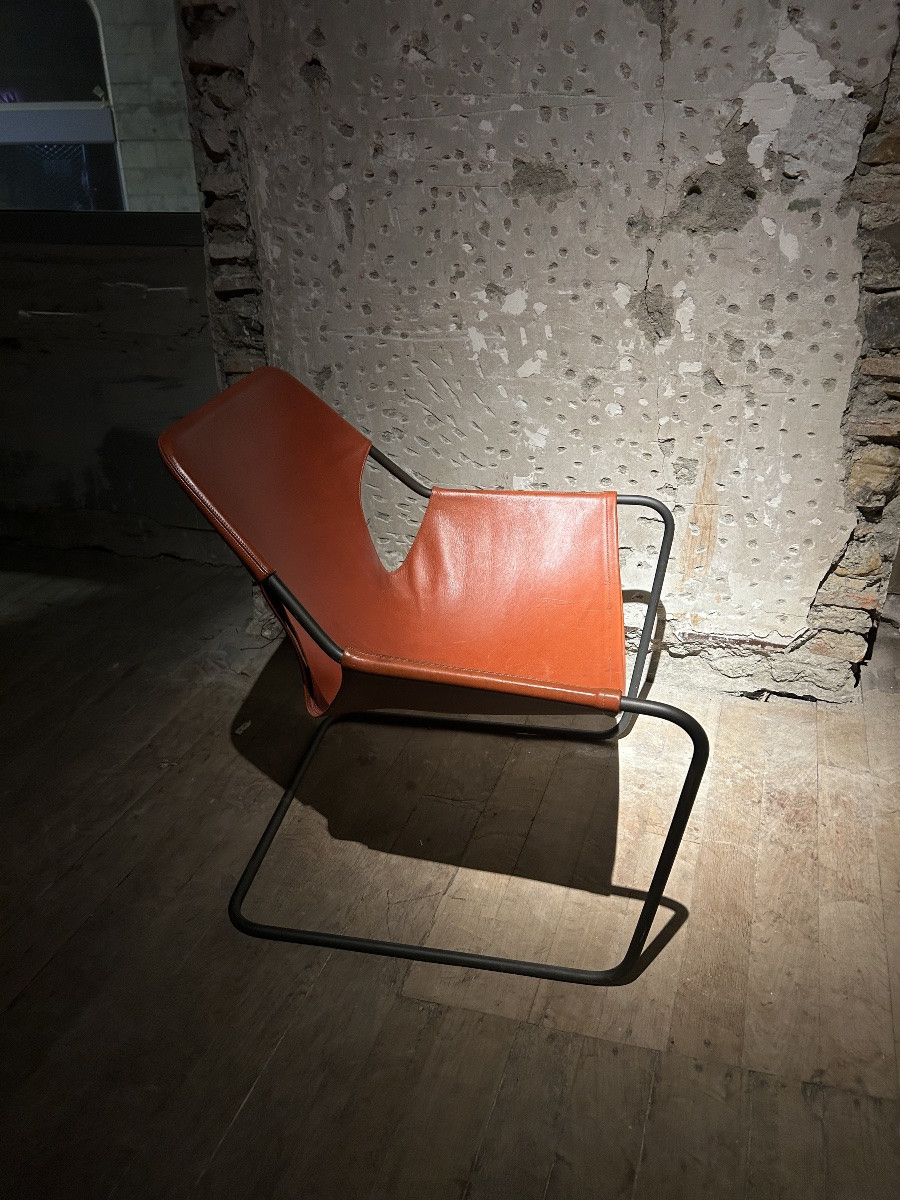 Fauteuil Paulistano en cuir cognac de Paulo Mendes da Rocha-photo-4