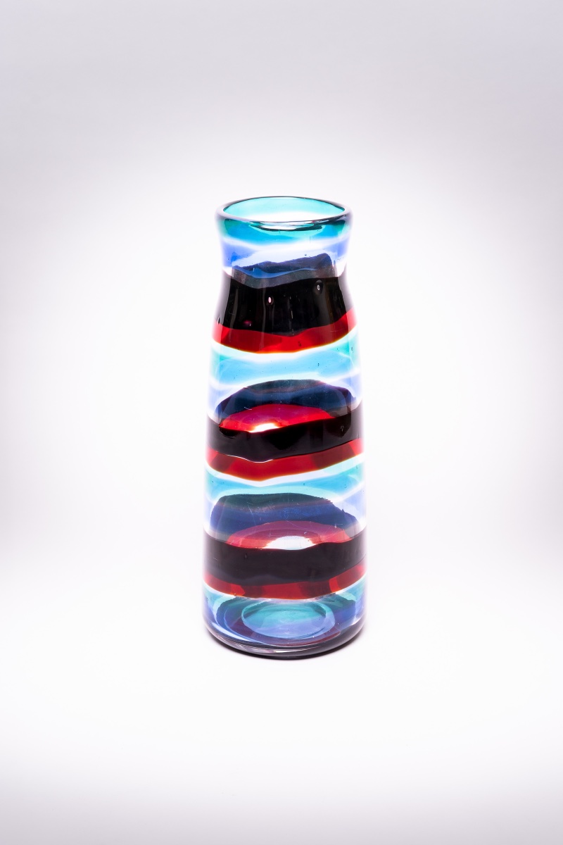 FULVIO BIANCONI, RARE VASE MONUMENTAL FASCE ORIZZONTALI, MODÈLE 3839-photo-2