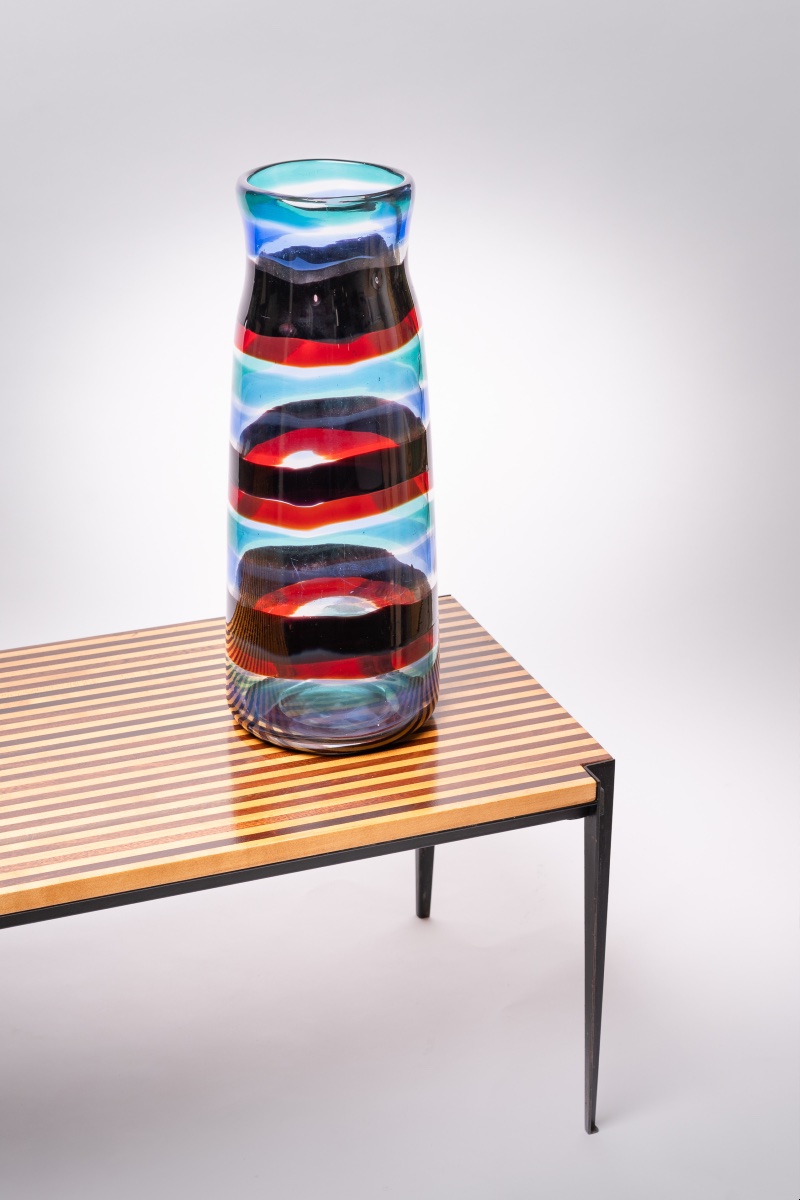 FULVIO BIANCONI, RARE VASE MONUMENTAL FASCE ORIZZONTALI, MODÈLE 3839-photo-4