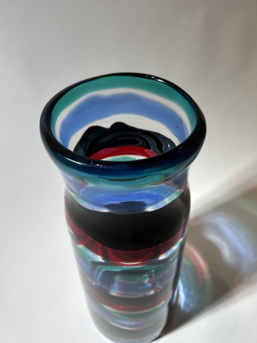 FULVIO BIANCONI, RARE VASE MONUMENTAL FASCE ORIZZONTALI, MODÈLE 3839-photo-6