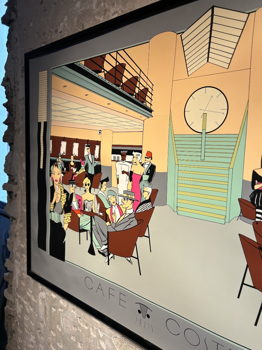 Café Costes – Starck 1990 Sérigraphie en couleur Signée OTSO-photo-4